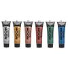 Cosmic Moon - Metallic Face Paint makeup for the Face & Body - 0.40fl oz - Create mesmerising metallic face paint designs! - Set of 6 - Includes: Silver, Gold, Rose Gold, Red, Green, Blue view 1