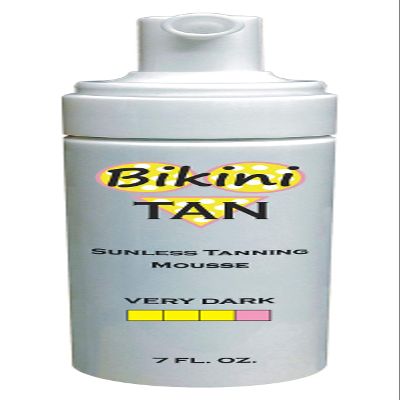 BIKINI TAN - Sunless Self Tanning Foam Mousse - VERY DARK - 7 oz + INCLUDES: Applicator Mitt, Application Gloves and Best Fake Tanner Lotion Spray Sample  Gorgeous, Natural Looking Tan Lasts 7 Days