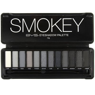 BYS 12 Color Eyeshadow Palette, Nude Smokey, 3 Ounce, 1 Count