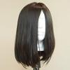 100 European Virgin Human Hair Jewish Wig Shevy Cap Silk Top None Lace Kosher Wigs High Density Silky Straight Human Hair Wigs view 2