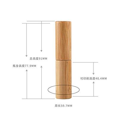 10Pcs Empty 4g Natural bamboo DIY Lipstick Lip Balm Lip Tube Cosmetic Container