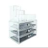 6goodeals Acrylic Cosmetic Make Up Organizer & Jewelry Storage 2 Pieces Display Set (Drawer C) view 1