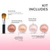 5pc BLUSH SET with BRUSH Mineral Makeup Kit Bare Face Powder Rouge Highlight (Full Size Blush Set) view 2