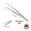 Solingen Stainless Steel Professional Slanted Tweezers, Best for Eyebrows Extensions, Facial Hair, Made in Germany view 2