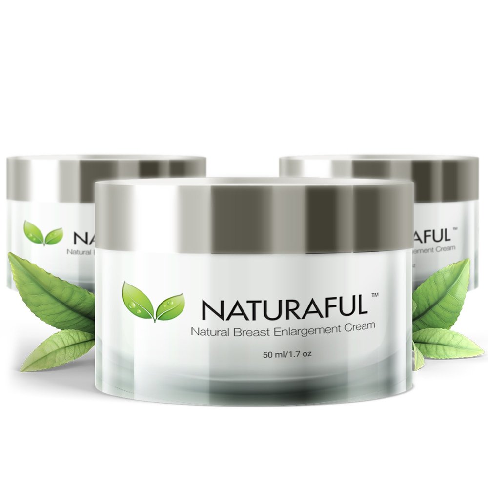 NATURAFUL - (3 JAR) ADVANCED Breast Enhancement Cream - Natural Breast Enlargement, Firming and Lifting Cream | Trusted by Over 100,000 Users & Includes Handbook | $232 Value Bundle