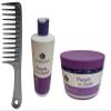 3PC Set: Kashmir Keratin Purple Violet Shampoo and Conditioner 16 oz each, PLUS Large Shampoo Comb view 1