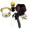 5 PC STRAIGHT RAZOR SHAVING GIFT SET FOR CHRISTMAS WITH TRAVELING BAG view 1