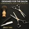 ShearGuru Professional Barber Kit/Salon Haircut Scissors Cutting Set - 6.5"-Straight Edge Razor Sharp Barber Scissors + Texturizing Thinning Shears Styling Hair for Women Men view 4