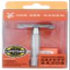 Van Der Hagen Mens Traditional Safety Razor Kit (includes 5 blades) for a close shave in Chrome view 1