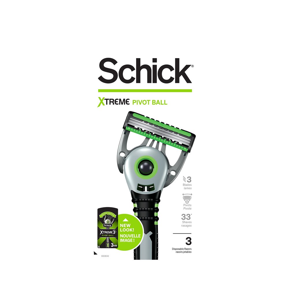 Schick Xtreme Pivot Ball Razor  Disposable Razors Men, Pivot Razor, Schick Pivot Ball, 3 Count