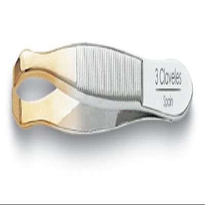 3 Claveles 12234 Pinza DEPILAR Crab, Gold Tip 8 cm