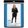 ForPro Deluxe Stylist Kimono, Black, Ultra-Comfortable with Two Pockets, 38 L, 14 Sleeves, 28 Shoulder view 1