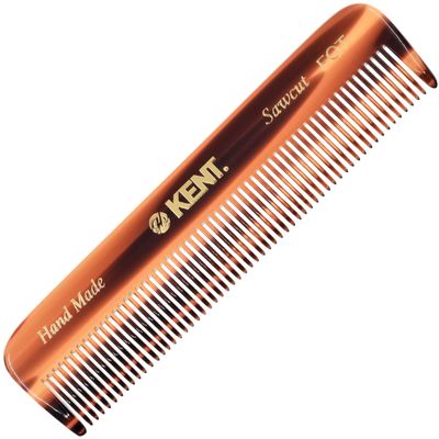 Kent FOT Handmade Pocket Comb for Men, Women and Kids, All Fine Tooth Hair Comb Straightener for Everyday Grooming and Styling Hair, Beard and Mustache, Saw Cut and Hand Polished, Made in England
