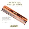 Kent FOT Handmade Pocket Comb for Men, Women and Kids, All Fine Tooth Hair Comb Straightener for Everyday Grooming and Styling Hair, Beard and Mustache, Saw Cut and Hand Polished, Made in England view 3