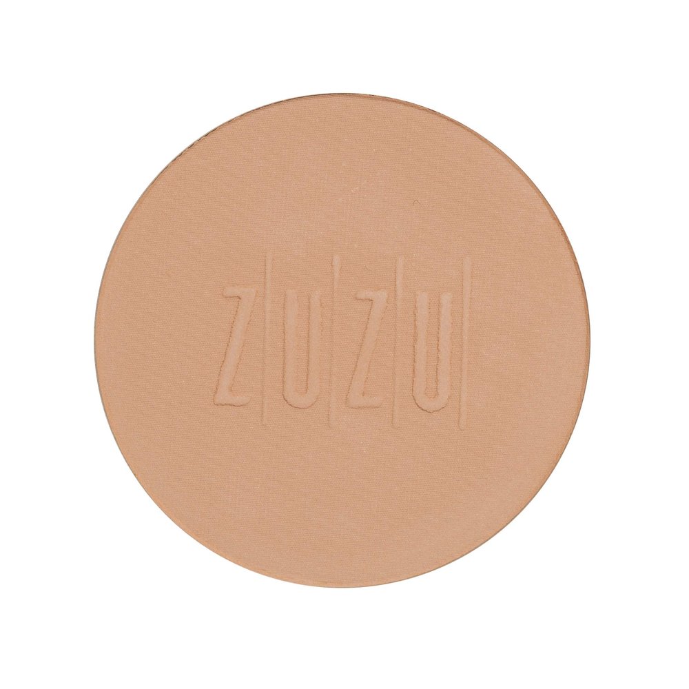 ZUZU LUXE Mineral Powder, Dual Powder Foundation, medium to full coverage, natural finish. Natural, Paraben Free, Vegan, Gluten-free, Cruelty-free, Non GMO, .32 oz. (Refill D-20)