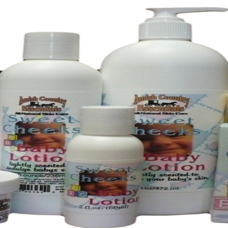All Natural, Handmade, Sweet Cheeks Baby Lotion by Amish Country Essentials. 2oz