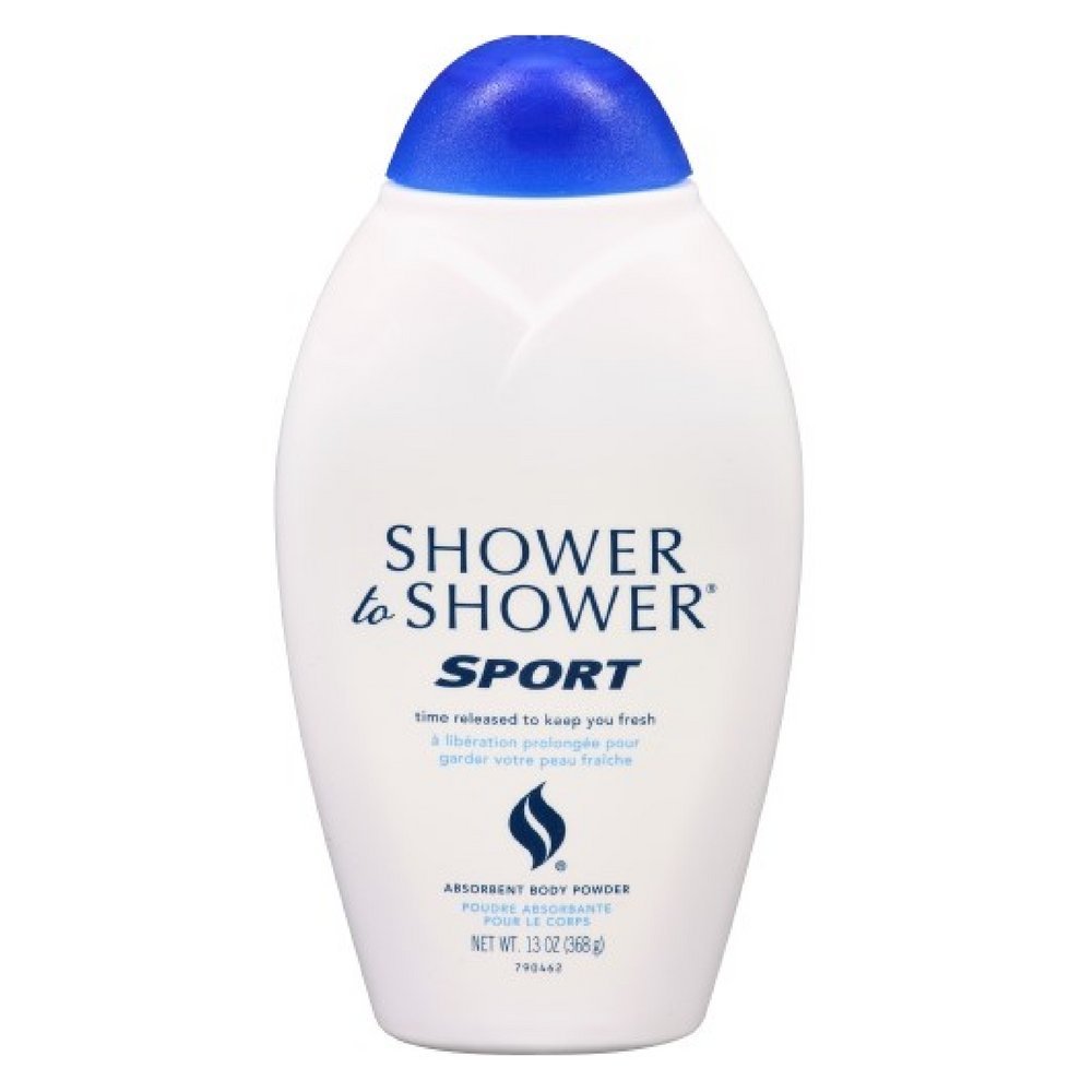 SHOWER TO SHOWER Absorbent Body Powder Sport, 8 OZ, Talc Free (9 Pack)