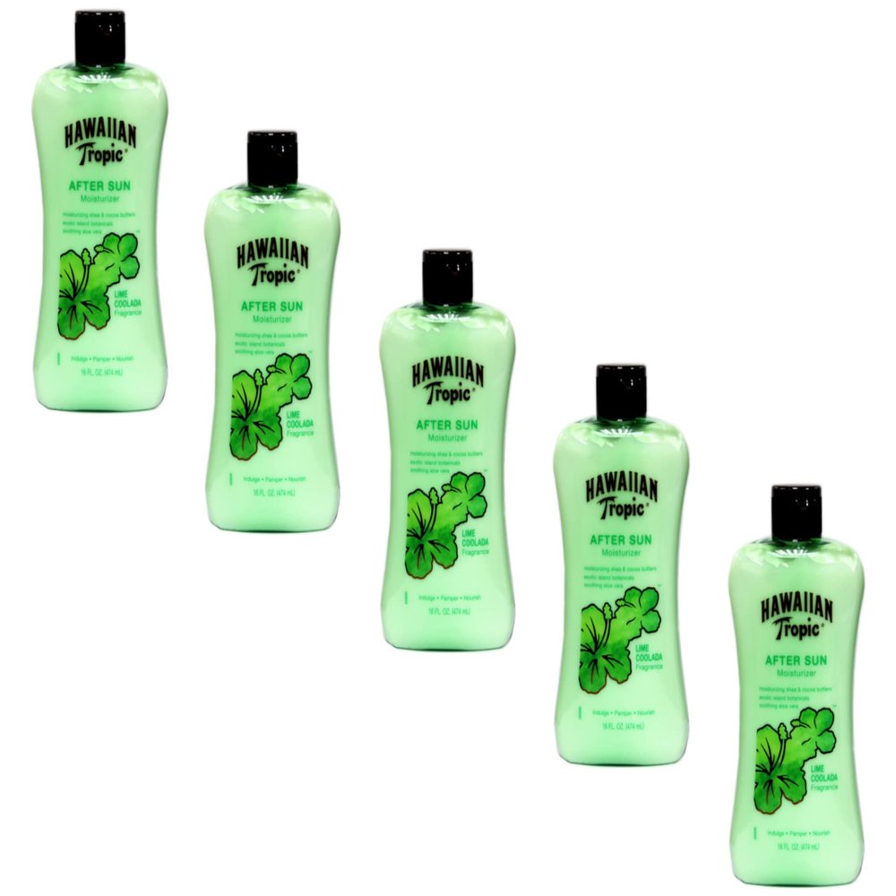 Hawaiian Tropic Lime Coolada After Sun Moisturizer 16 oz (Pack of 5)