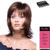Bailey Wig Color Mochaccino - Rene of Paris Wigs 6.5" Mid Length Layered Shag Wispy Bangs Synthetic Open Weft Cap Bundle w/Comb, MaxWigs Hairloss Booklet view 3