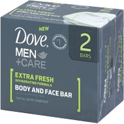 Dove Men+Care Body & Face Bar, Extra Fresh, 2 bars, 4.25 oz ea (Pack of 8)8