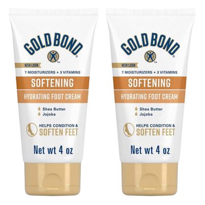 Gold Bond Softening Hydrating Foot Cream 4 Ounce (Pack of 2)