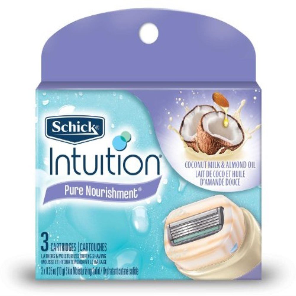 Schick Intitin Pure Nuris Size 3ct Schick Intuition Pure Noursihment Refill 3ct