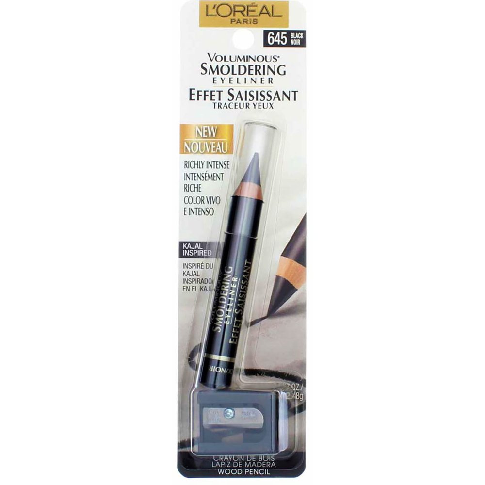 LOreal ParisVoluminous Smoldering Liner, Black [645] 0.09 oz (Pack of 3)