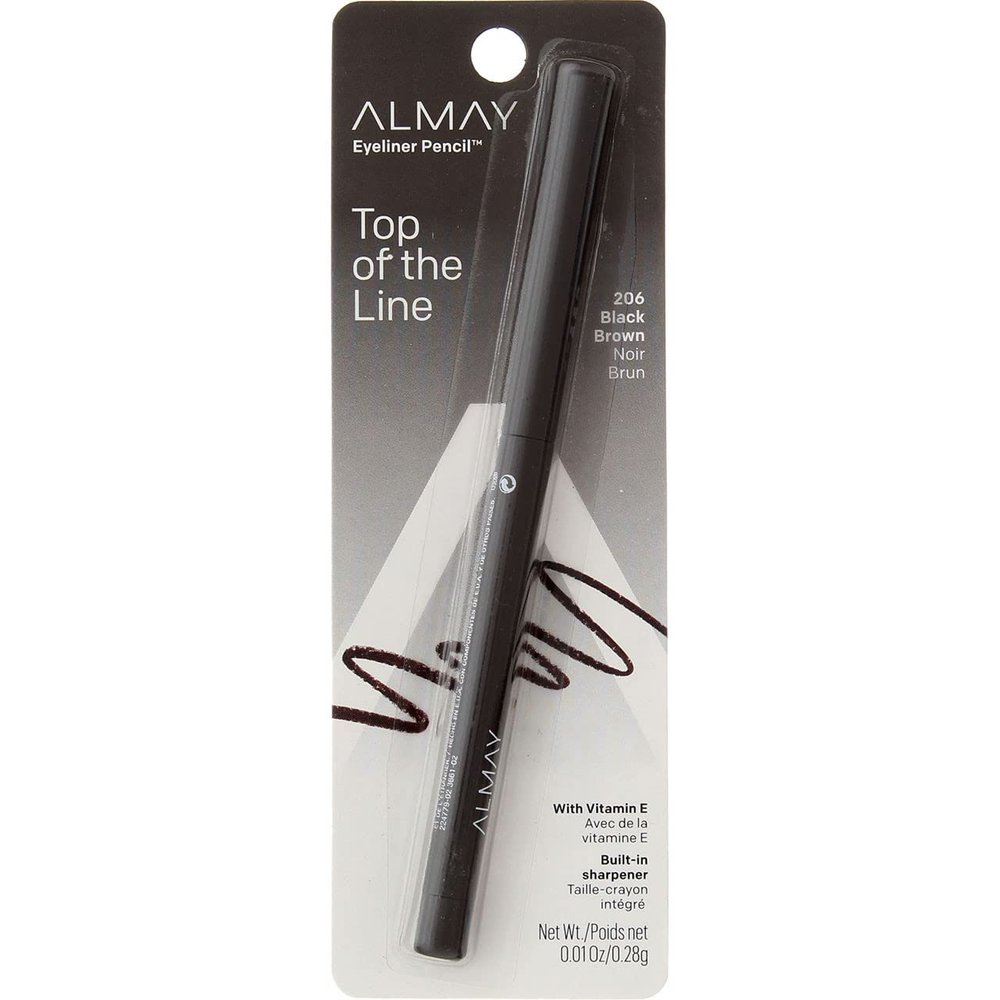 Almay Eyeliner Pencil, Black Brown [206], 0.01 oz (Pack of 5)