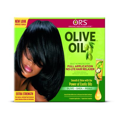 ORS Olive Oil Built-In Protection Full Application No-Lye Hair Relaxer Extra Strength (Pack of 4)