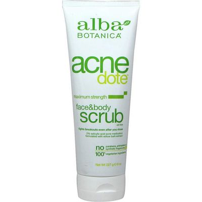 Alba Botanica Natural AcneDote Face & Body Scrub 8 oz (Pack of 9)