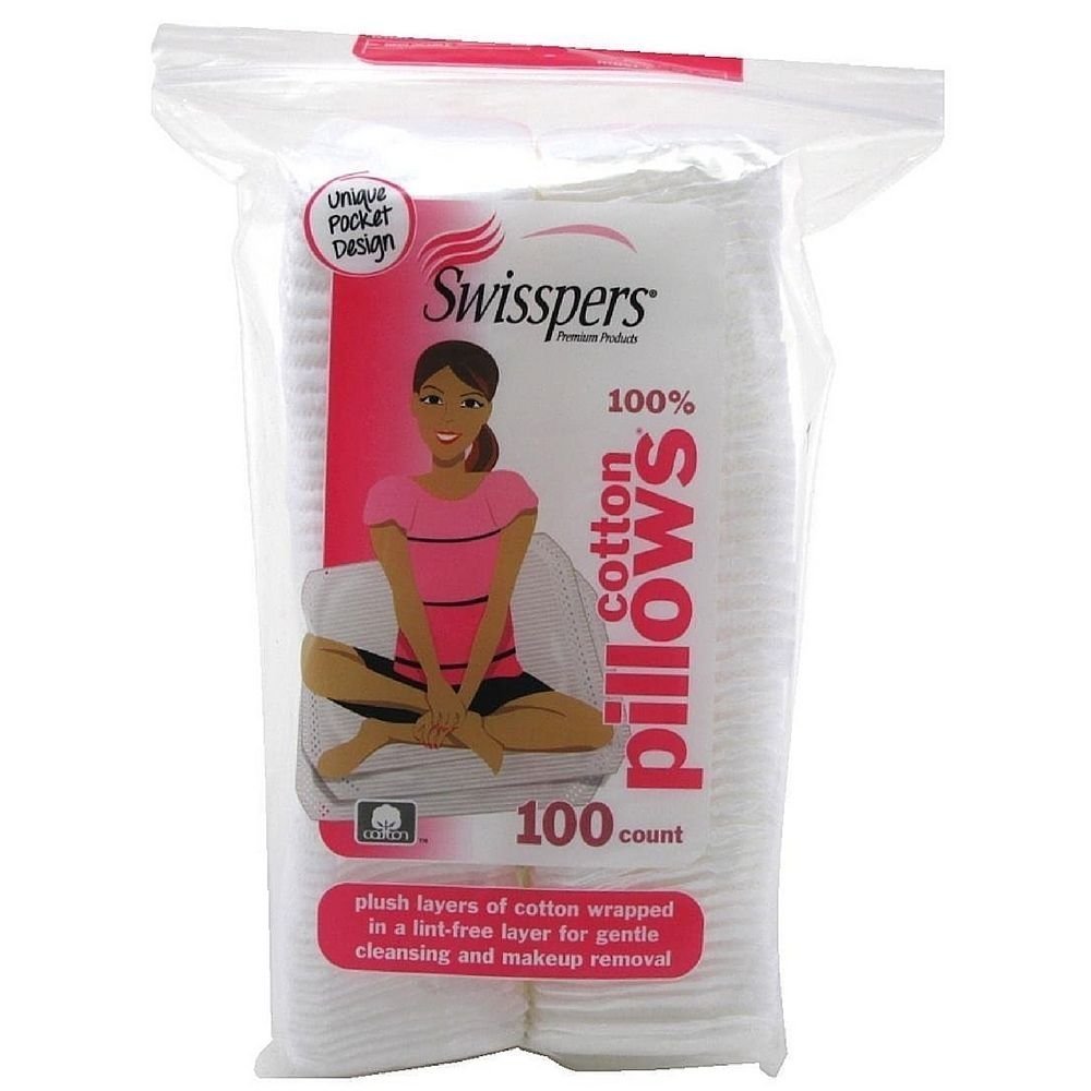 Swisspers Premium Cotton Squares Pillows 100 ea (Pack of 7)