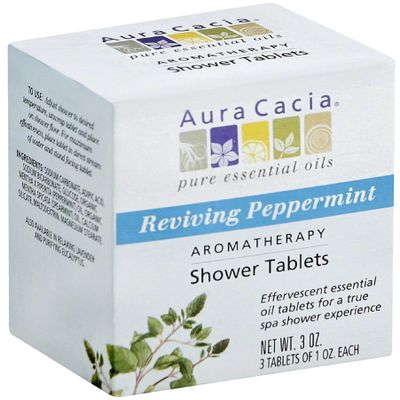 Aura Cacia Aromatherapy Shower Tablets, Reviving Peppermint 3 ea (Pack of 11)