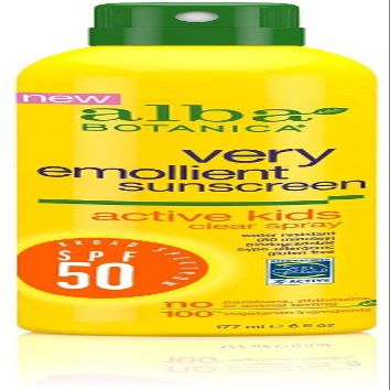 Alba Botanica Very Emollient, Active Kids Spray Sunscreen SPF 50 6 oz (Pack of 11)11