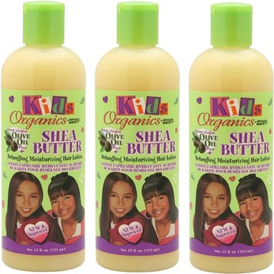 Africa's Best Kids Organics Shea Butter Detangling Moisturizing Hair Lotion 12 oz (Pack of 3)