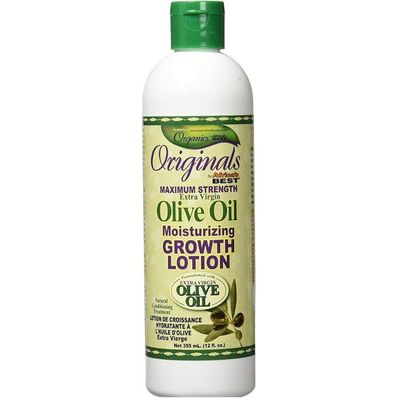 Africa's Best Originals Maximum Strength Extra Virgin Olive Oil Moisturizing Growth Lotion 12 oz (Pack of 2)