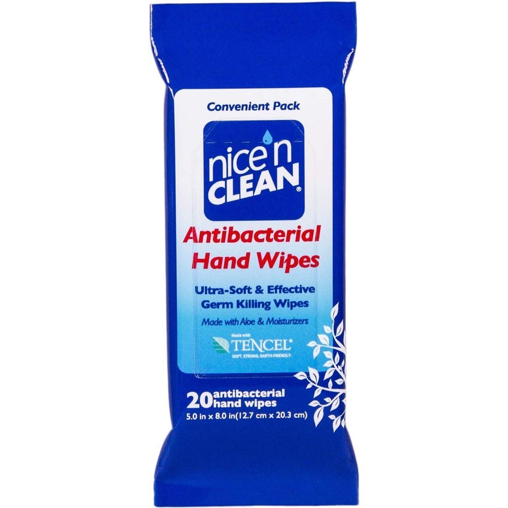 Nice 'n Clean Antibacterial Moist Wipes, Travel Pack 20 ea (Pack of 6)