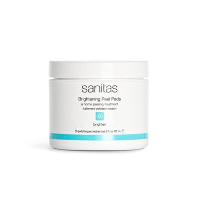 Sanitas Brightening Peel Pads, AHA/BHA Exfoliating Treatment, 50 pads