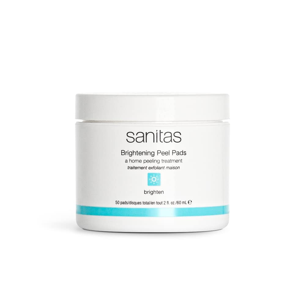 Sanitas Brightening Peel Pads, AHA/BHA Exfoliating Treatment, 50 pads