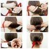 4Pcs Elegant Ribbon Magic French Twist Bun Maker Clip Hook Holder Magic Roll Rings Donut Updo Chignon Former Pads Foam Sponge Hair Styler Curler Braid Ponytail Stick Hairstyle Styling Tool Accessories view 3