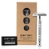Parker Open Comb Double Edge Safety Razor  Heavyweight Chrome Handle for Closer Shaves  Includes 5 Razor Blades  Ideal for Men with Thick or Coarse Beards (24C-Chrome) view 1