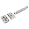 Parker Open Comb Double Edge Safety Razor  Heavyweight Chrome Handle for Closer Shaves  Includes 5 Razor Blades  Ideal for Men with Thick or Coarse Beards (24C-Chrome) view 2