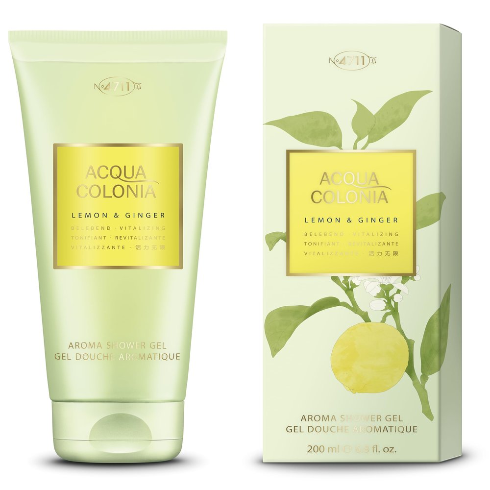 4711 Acqua Colonia Aroma Shower Gel, Lemon And Ginger, 6.8 Ounce (2337722)