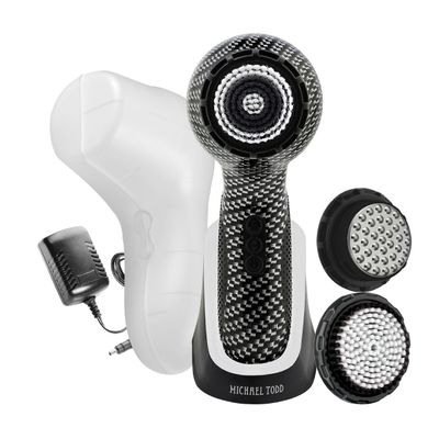 Michael Todd Soniclear Elite Antimicrobial Facial Cleansing Brush System, 6-Speed Sonic Powered Exfoliating Face Brush & Body Brush