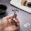 Classic DE Razor Double Edge Safety Razor Butterfly TTO Shaving Razor with Black Acrylic Stand and Bristle Shaving Brush Mini Soap Bowl 10 Blades Wet Shaving Gift Set for Men w/Cleaning Brush view 3