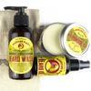 Medicine Man's Beard & Mustache Care Kit: Itchy Beard Wash 4,7 FL OZ, Anti Itch Beard Oil 2 FL OZ, Beard & Mustache Balm 2 FL OZ - in a Mustache Stamped Linen Pouch view 2