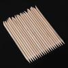 20Pcs Nail Art Beige Wood Stick Cuticle Pusher Remover Pedicure Manicure Tool view 2