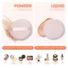 10 Pieces Pure Cotton Powder Puff, Makeup Puff for Powder Foundation, 3.15-inch Normal Size with Strap, Blending for Loose Powder Mineral Powder Body Powder Wet Dry Makeup Tool view 2