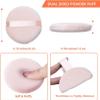 10 Pieces Pure Cotton Powder Puff, Makeup Puff for Powder Foundation, 3.15-inch Normal Size with Strap, Blending for Loose Powder Mineral Powder Body Powder Wet Dry Makeup Tool view 3