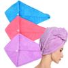HOPESHINE Hair Towel Twist Women's Soft Shower Towels for Hair Turban Wrap Drying Head Towels Great Gift for Women (Blue+Purple+Rose Red 3-Pack) view 1