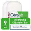 CeraVe Hydrating Cleanser Bar, Soap-Free Face & Body Cleanser, 2-Pack view 2